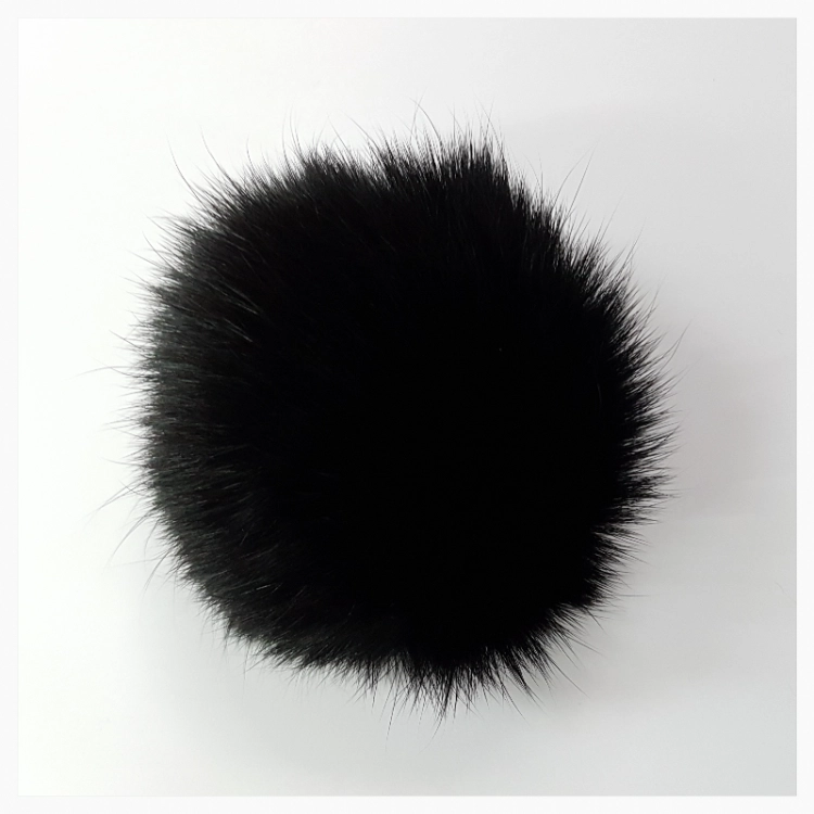 Pompon futrzany - Czarny