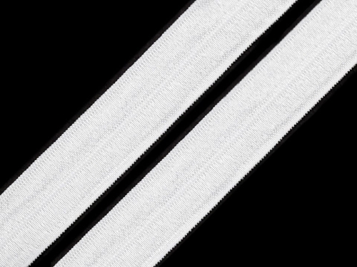 Lamówka elastyczna - Guma łamana - 16 mm - Biały