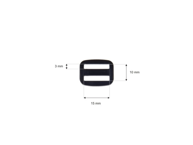 Regulator plastikowy - 15 mm - Wymiary