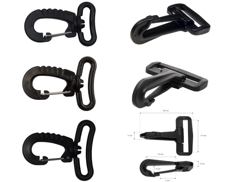 Karabińczyk plastikowy (25mm - 38mm)