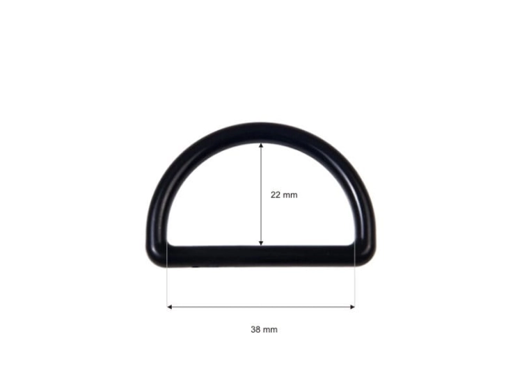 Półkole plastikowe - 38 mm - Wymiary