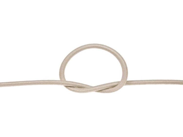 Guma okrągła - 3 mm - Jasny beżowy - 010
