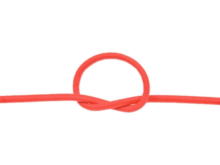 Guma okrągła - 3 mm - Pomarańczowy neon - 1002