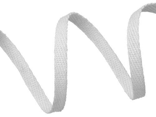Taśma bawełniana - 0,5 cm - Biały