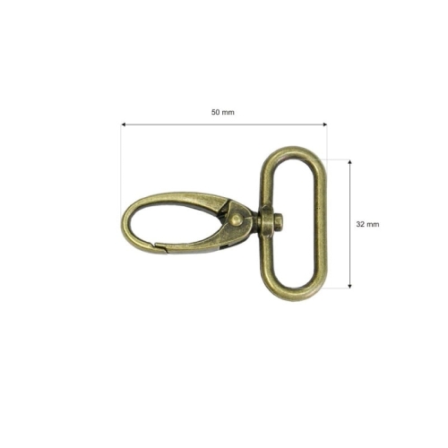 Karabińczyk Krab - 32 mm - Stare złoto