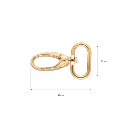 Karabińczyk Krab - 25 mm - Złoty