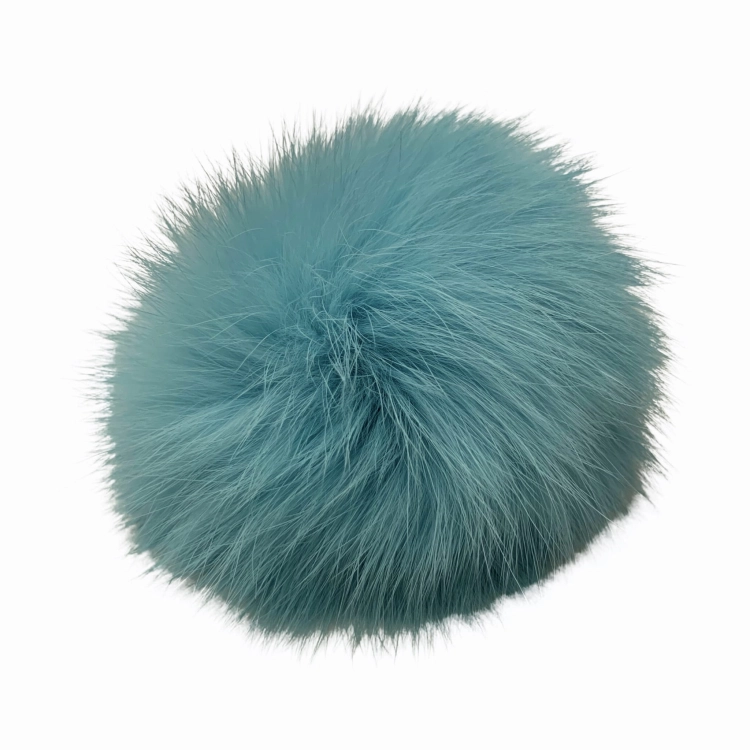 Pompon futrzany - Turkusowy