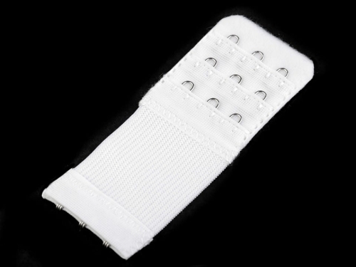 Haftki do staników - 3-rzędowe - Elastyczne - Białe