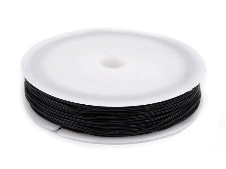 Żyłka do bransoletek - 0,8 mm - Czarny