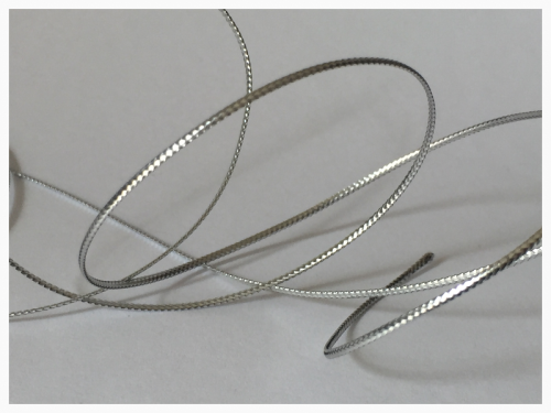 Sznurek pleciony metalizowany - 1 mm - Srebrny