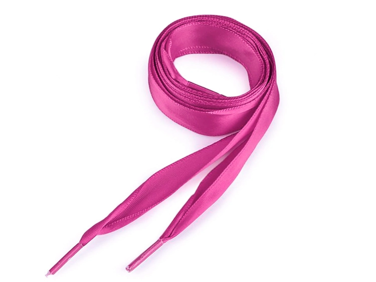 Sznurówki satynowe - 110 cm - Fioletowo-różowy