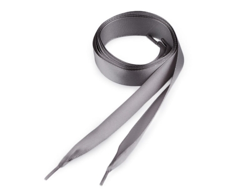 Sznurówki satynowe - 110 cm - Szary