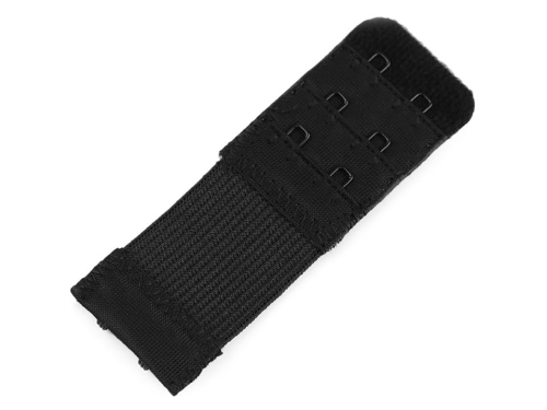 Haftki do staników - 2-rzędowe - Elastyczne - Czarne