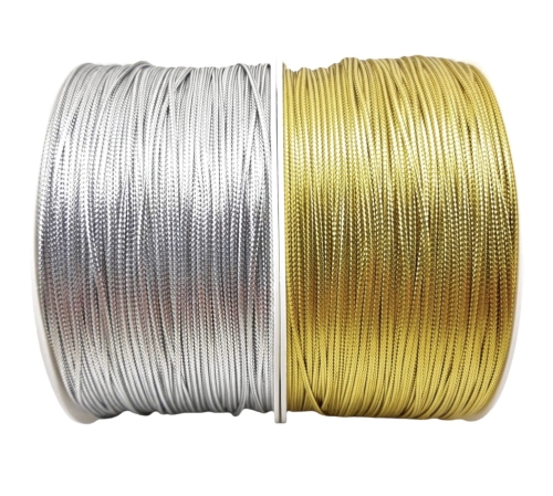 Sznurek pleciony metalizowany - 1 mm