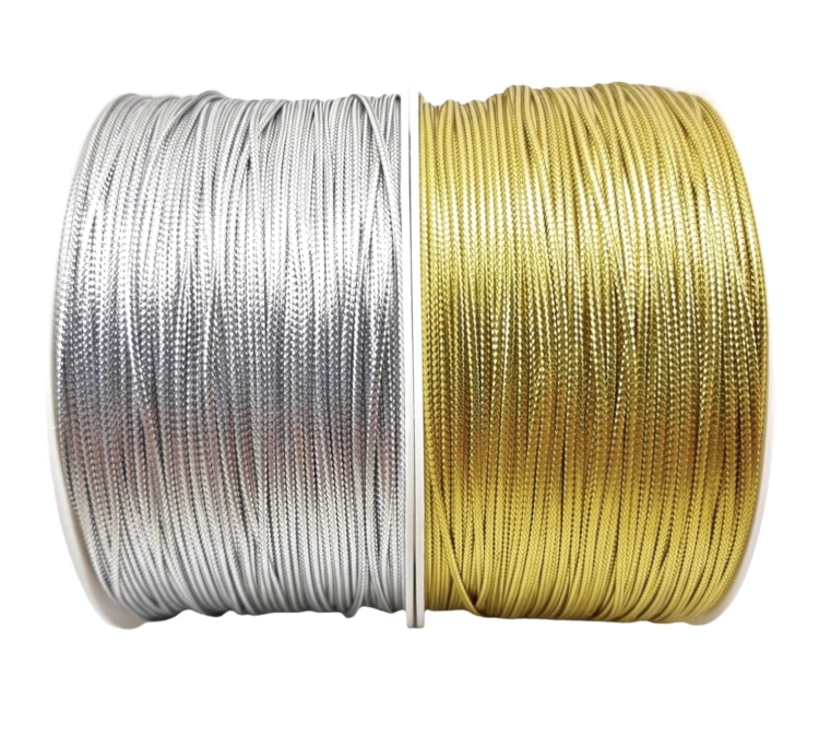 Sznurek pleciony metalizowany - 1 mm