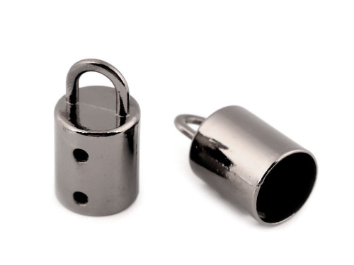 Końcówki metalowe (Ø 14 mm) - Ciemny nikiel