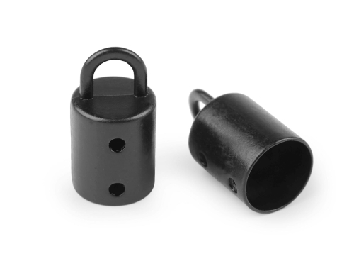 Końcówki metalowe (Ø 14 mm) - Czarny