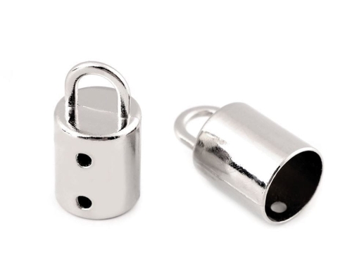 Końcówki metalowe (Ø 14 mm) - Srebrny