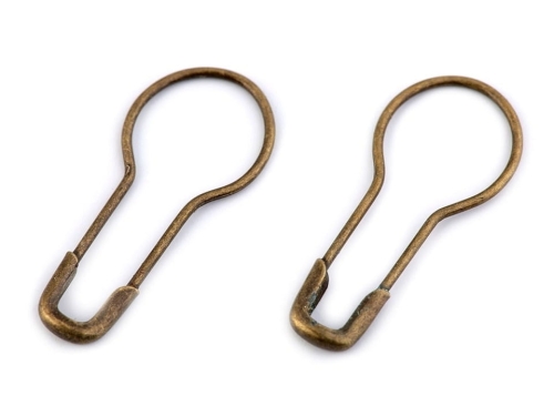 Agrafki dekoracyjne (22 mm) - Stare złoto