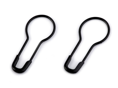 Agrafki dekoracyjne (22 mm) - Czarny