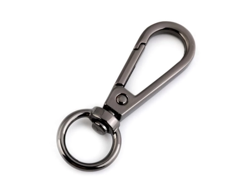 Karabińczyk metalowy - 12 mm - Ciemny nikiel