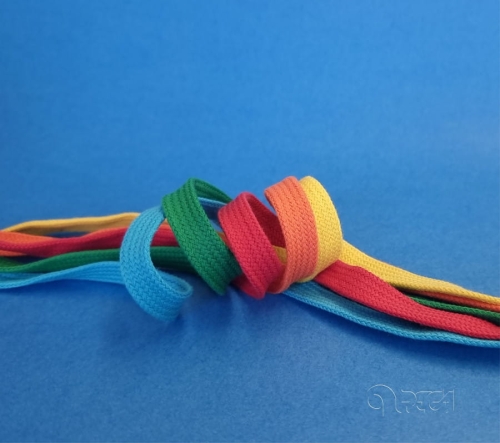 Sznurek bawełniany płaski pleciony - 12 mm