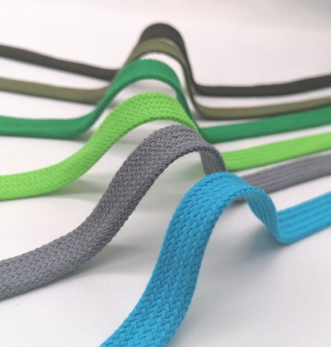 Sznurek bawełniany płaski pleciony - 12 mm