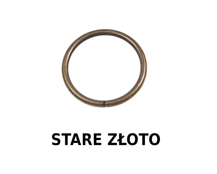 Kółko metalowe - Stare złoto