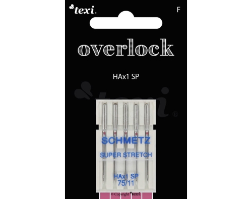 Igły do TKANIN i DZIANIN do OVERLOCKA 75
