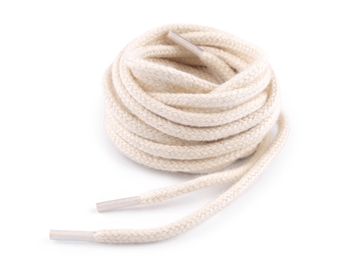 Sznurówki bawełniane okrągłe - Naturalna bawełna
