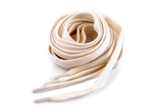 Sznurówki bawełniane płaskie - Naturalna bawełna