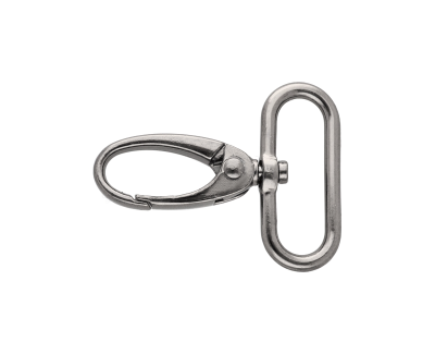Karabińczyk metalowy - 32 mm - Ciemny nikiel