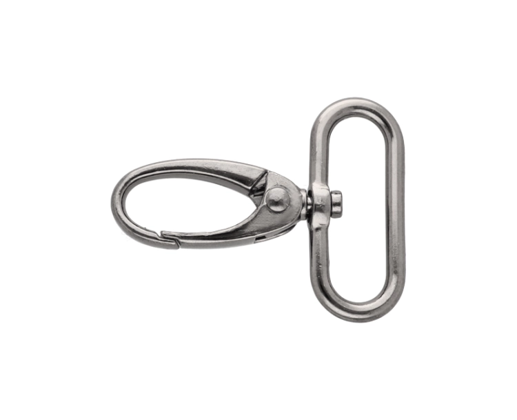 Karabińczyk metalowy - 32 mm - Ciemny nikiel