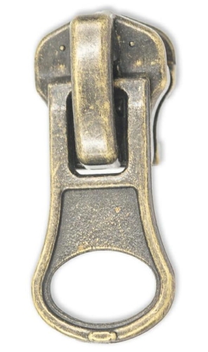 Suwak do zamka metalowego - Stare złoto