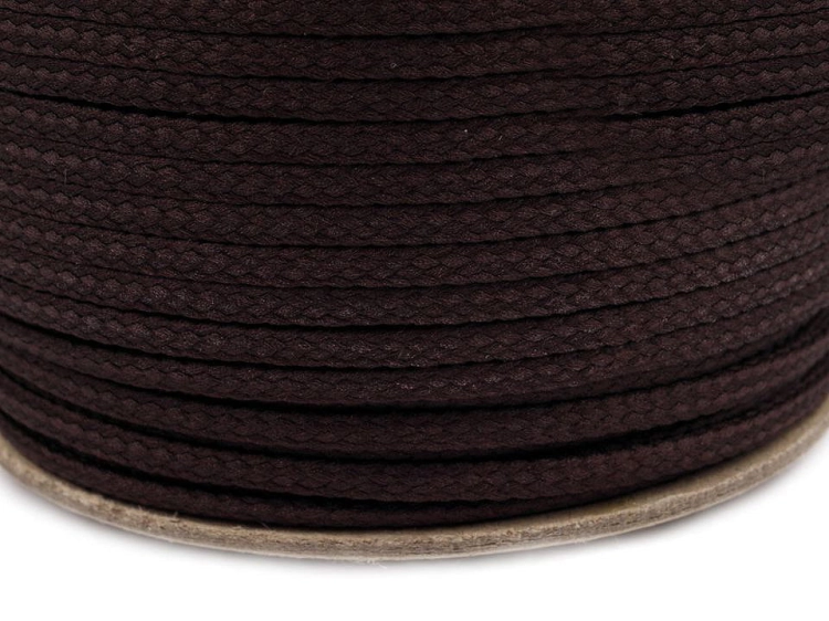 Sznurek - 3 mm - Brązowy