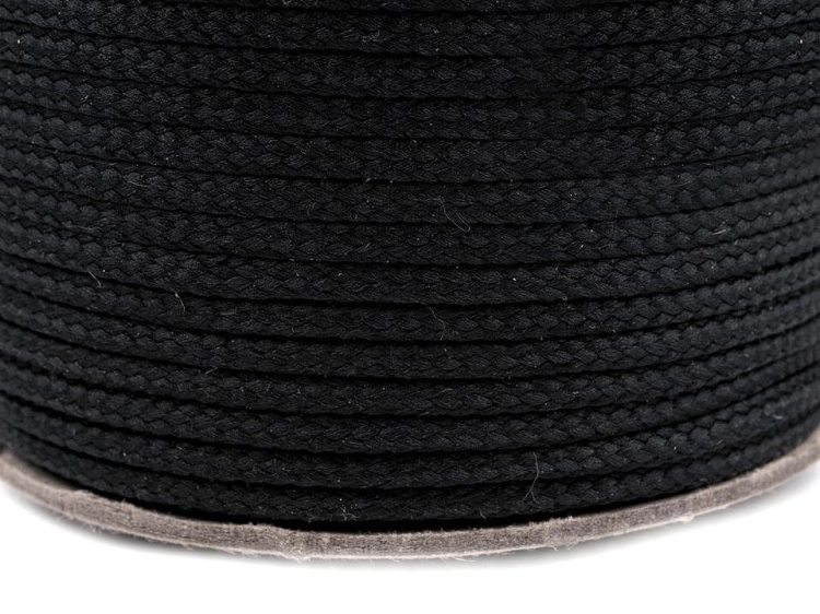 Sznurek - 3 mm - Czarny