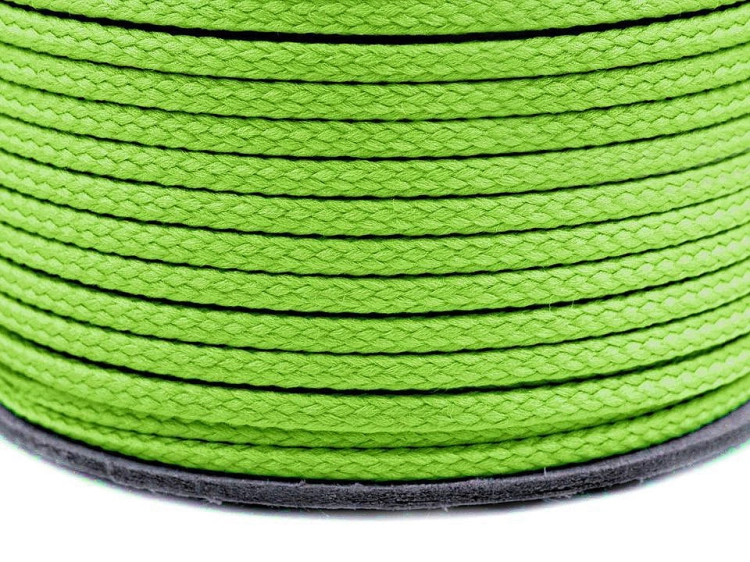 Sznurek - 3 mm - Jasny zielony