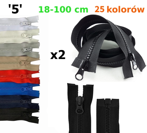 Zamki kostkowe '5' (14cm - 100cm) - 25 kolorów
