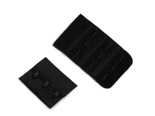 Haftki do staników - 3-rzędowe - Stabilne - Czarne