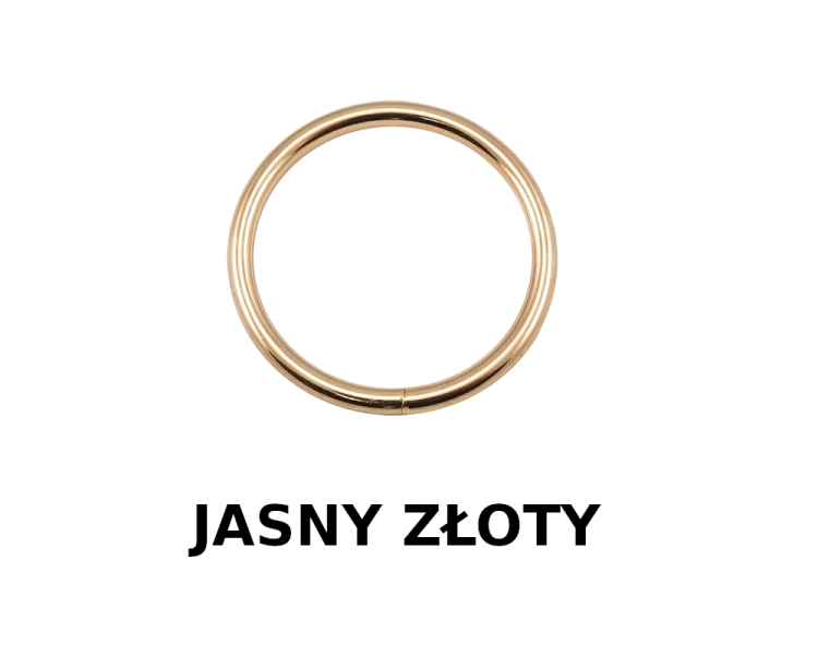 Kółko metalowe - Jasny złoty