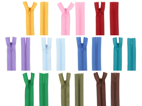 WYPRZEDAŻ Zamki kryte - Mix kolorów - 100 sztuk (18cm - 55cm)