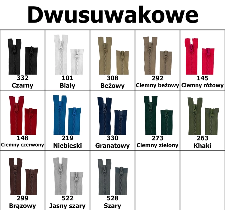 Zamki kostkowe (50cm - 100cm) - Dwusuwakowe