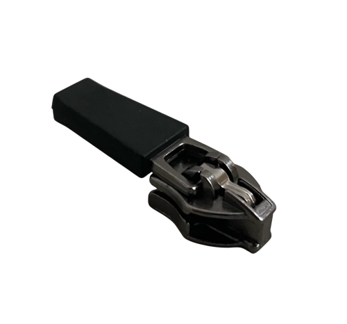 Suwak do spirali '5' - Rewersowy - Ciemny nikiel - Gumowy uchwyt