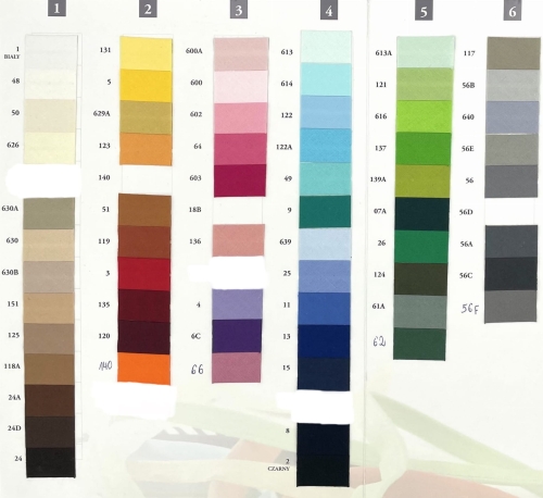Lamówka bawełniana (18 mm) - 70 kolorów - Katalog