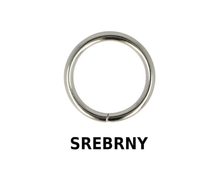 Kółko metalowe - Srebrny