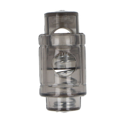 Stopery plastikowe do sznurka - Ciemny przezroczysty - Pojedynczy