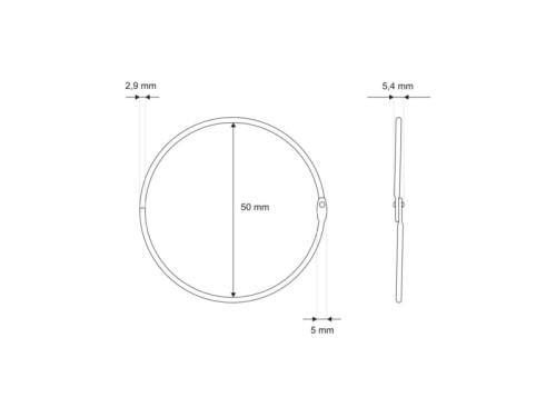 Kółko metalowe otwierane - 50 mm