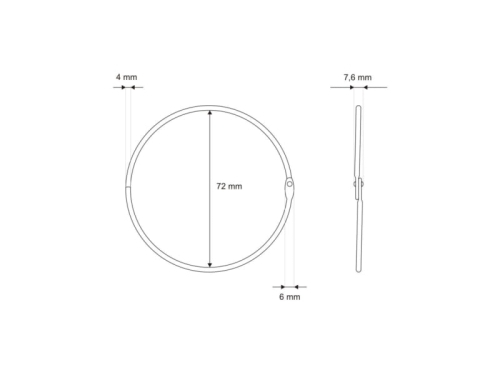 Kółko metalowe otwierane - 70 mm