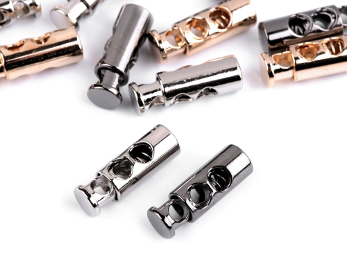 Stoper metalowy - Zacisk do sznurka podwójny