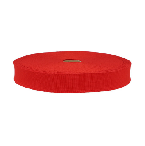 Taśma lamówka dziana - 25 mm - 162 - Czerwony